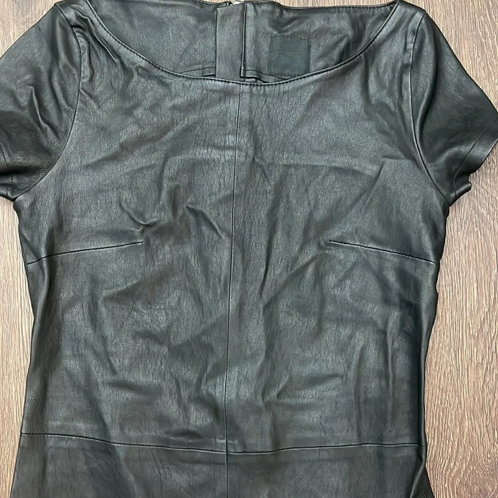 RtA Women's Black Zipped Leather Dress SZ. 4 - Picture 8 of 11